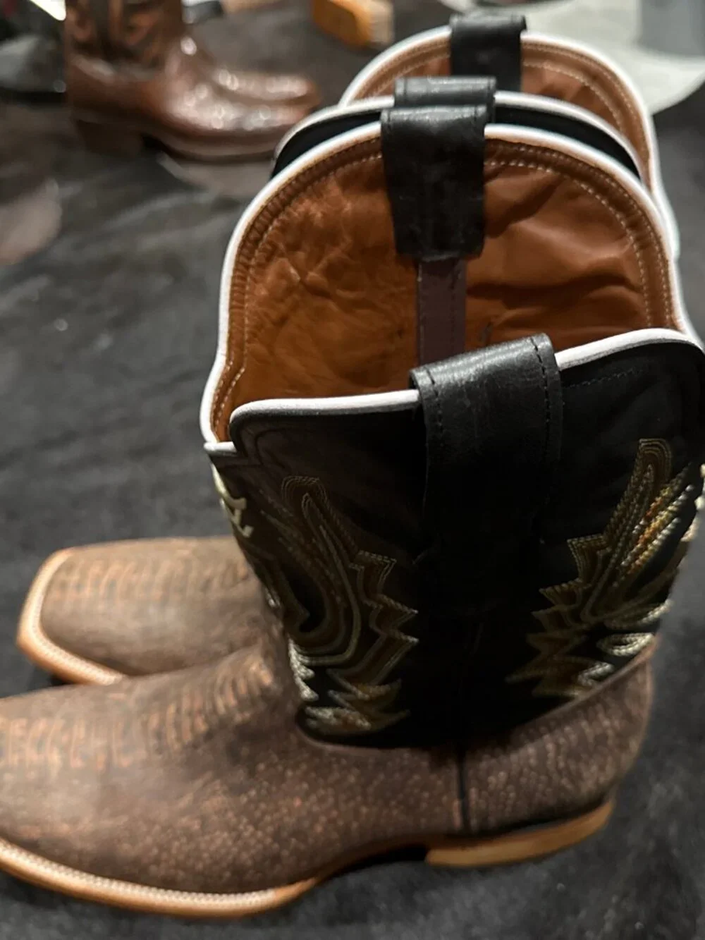 Alfa Western Wear Genuine Leather Cowboy Boots 10.5 New